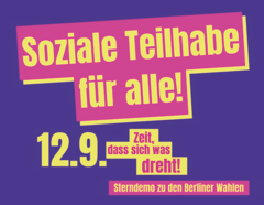 Sterndemo "Soziale Teilhabe für alle" 12.9. damit sich was dreht