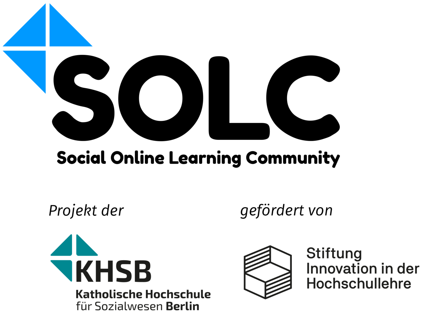 Logo des KHSB Projektes SOLC und des Trägers Stiftung Innovation in der Hochschule