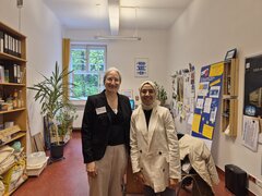 Marion Bonillo (International Office) und Ummühani Uslu von der türkischen Partnerhochschule Alanya Alaaddin Keykubat University  