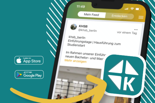 KHSB-App auf Bildschirm eines Smartphones 