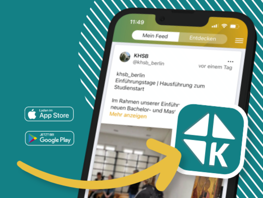 KHSB-App auf Bildschirm eines Smartphones