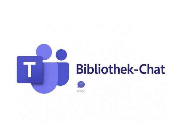 Logo von Microsoft Teams mit dem Schriftzug 'Bibliothek-Chat'