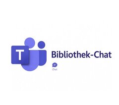 Logo von Microsoft Teams mit dem Schriftzug 'Bibliothek-Chat'