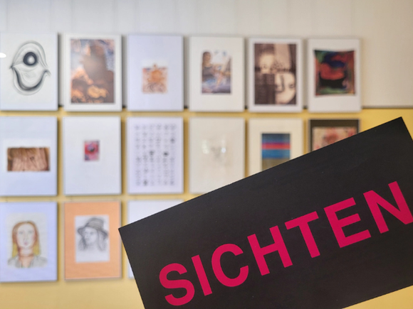 Ausstellungsflyer SICHTEN vor den Kunstwerken