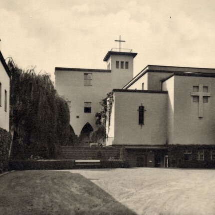 Eine historische Aufnahme zeigt die damaligen Kapelle des St. Antonius-Krankenhauses.