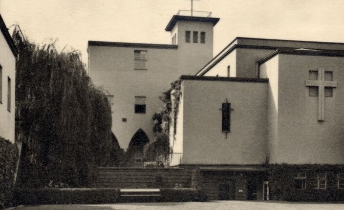 Eine historische Aufnahme zeigt die damaligen Kapelle des St. Antonius-Krankenhauses.