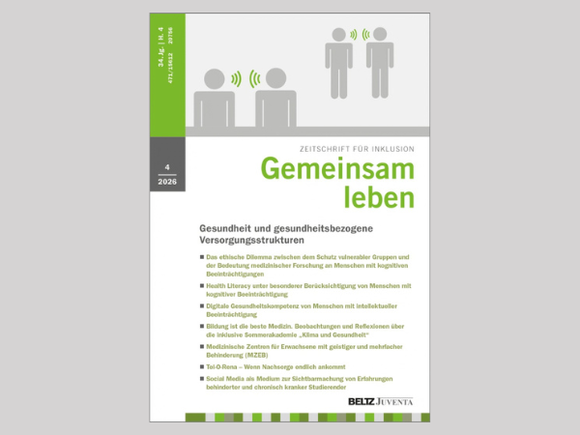 Cover Gemeinsam leben – Zeitschrift für Inklusion
