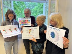 KfN mit Plakaten anlässlich einer Aktion zum Earth Overshoot Day