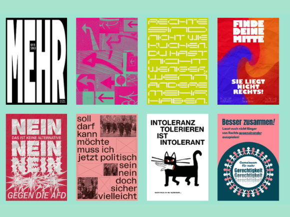 Plakate gegen Rechts  (Ausschnitt der Website)