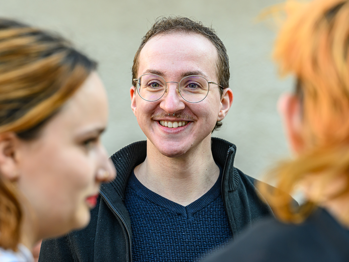 Studierende im Gespräch
