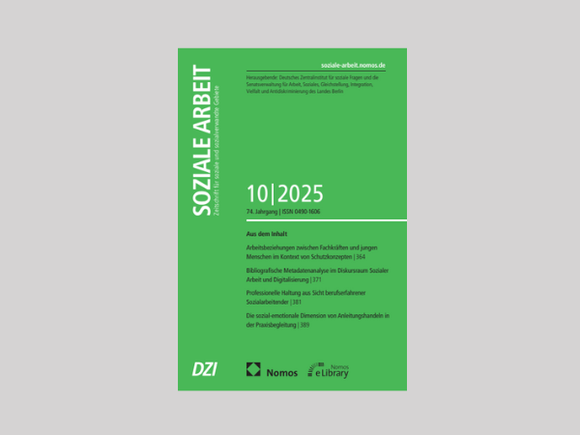 Cover Fachzeitschrift Soziale Arbeit