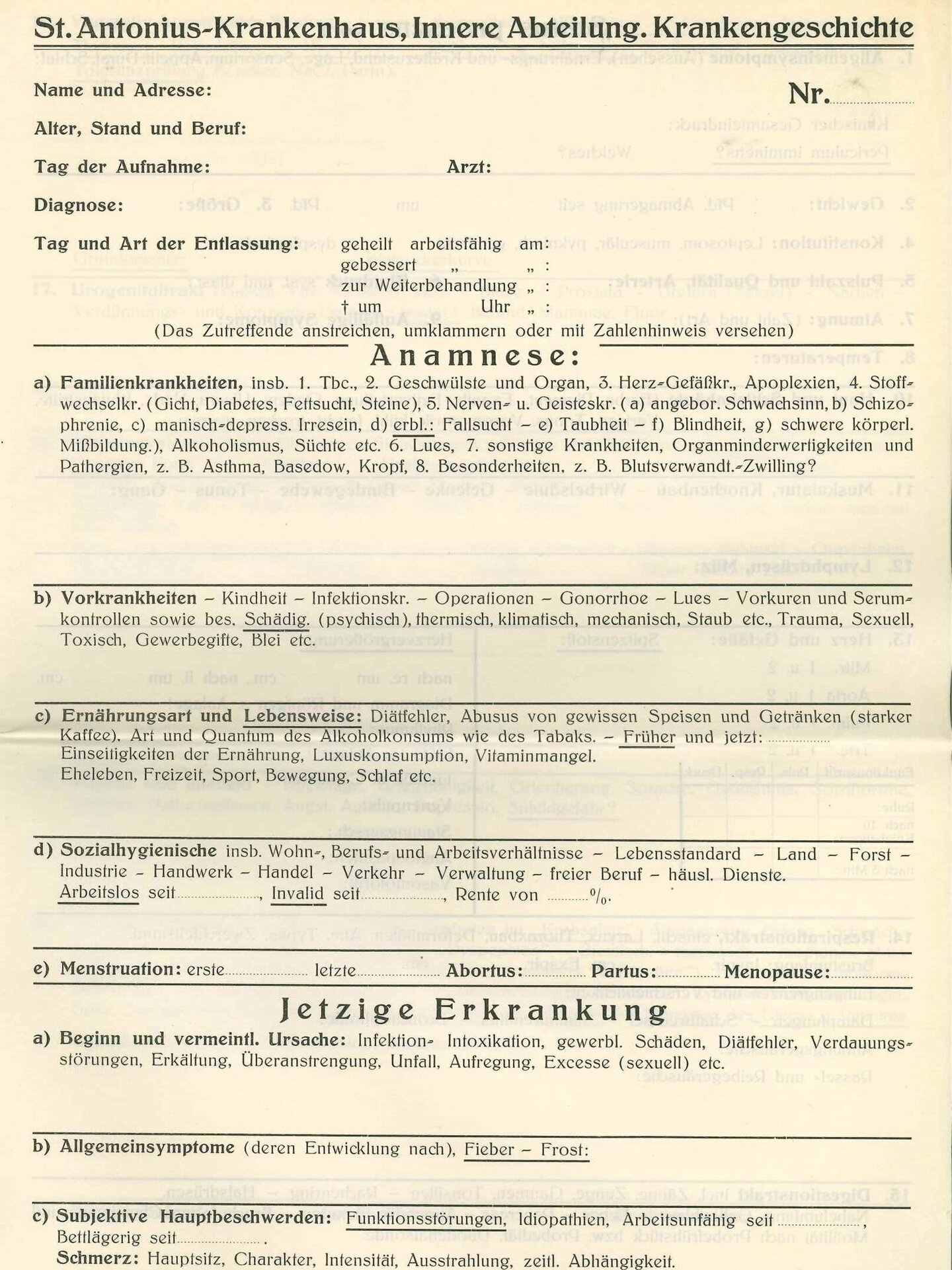 „Auszug Anamnesebogen“