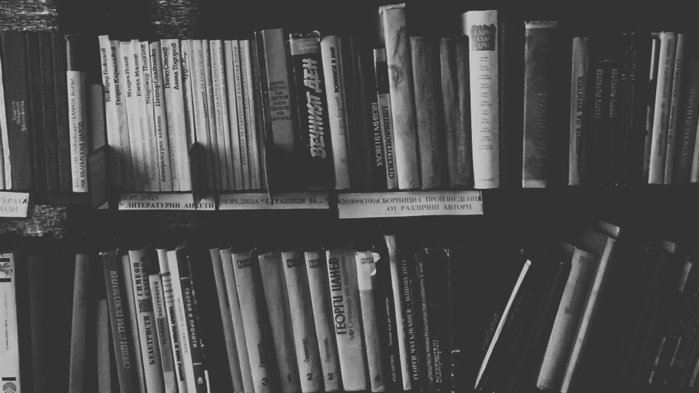 Ein großes Regal voller Fachliteratur