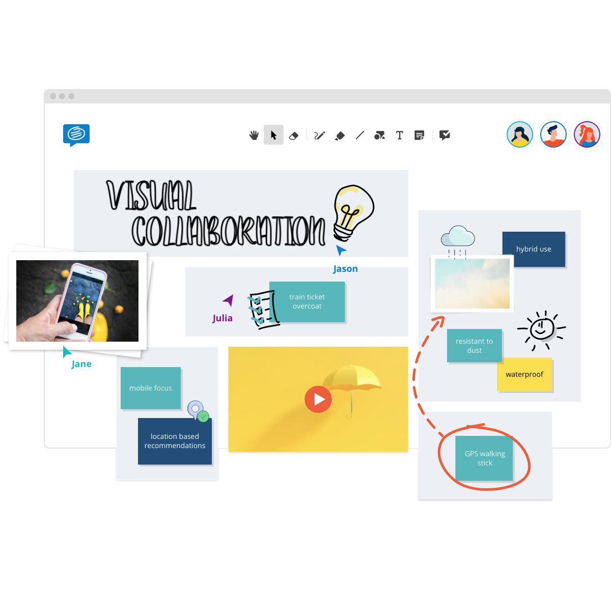 Conceptboard Programmoberfläche