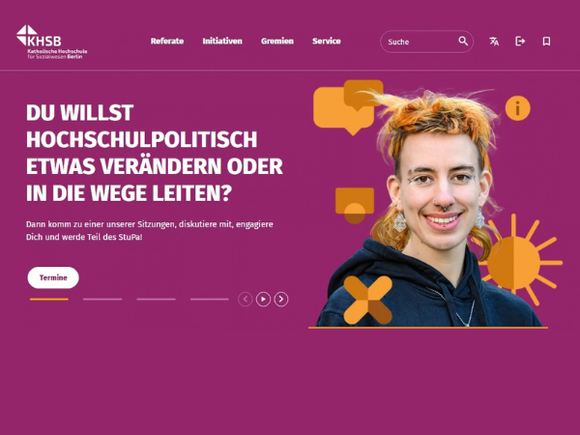 Screenshot der StuPa-Website