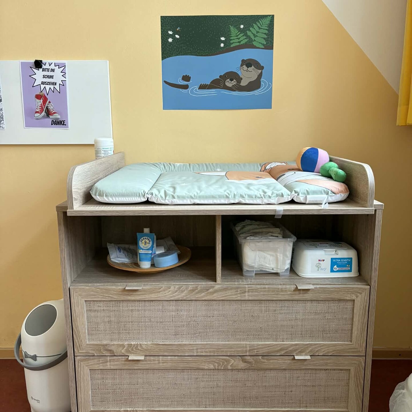 Der Wickeltisch im Stillraum der KHSB.