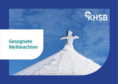 Weihnachtsgruß eingeschneites Kirchendach