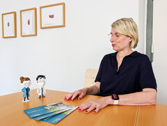 Prof. Dr. Petra Mund im Gespräch mit den Scouts