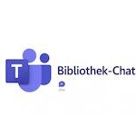 Logo von Microsoft Teams mit dem Schriftzug 'Bibliothek-Chat'