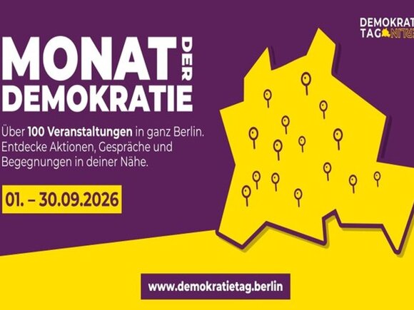 Ansicht des Posters zum Demokratietag.Berlin