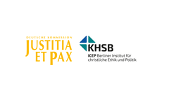 Die Logos von Justitia et Pax und ICEP